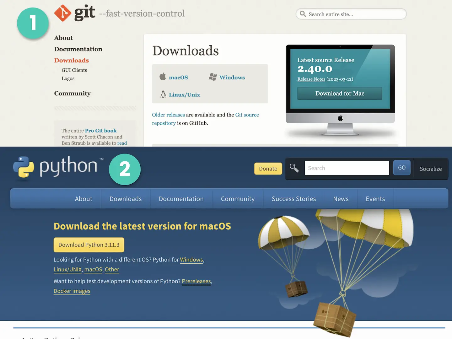 how to install git and python for auto-gpt