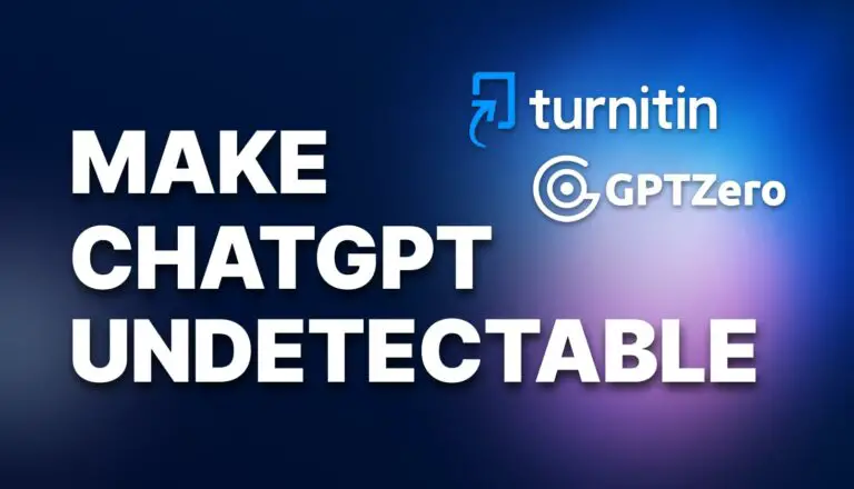Making chatgpt undetectable to AI detectors